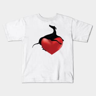GREYHOUND LOVE Kids T-Shirt